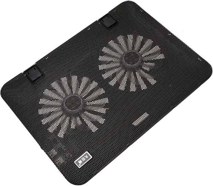 6 Inch Laptop Cooling Stand with Variable Speed Ventilator Heat Dissipation Notebook Holder for Gaming and Office Use Black Notebook Cooling Support Pad