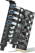 PCIe USB 3.2/3.1 Gen 2 Card 8 Ports Type-A USB C PCIe Card 10Gbps PC Internal hub for Windows 7/8/10 Linux and MacPro 4.1/5.1