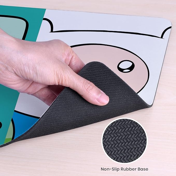 Head Case Designs Officially Licensed Adventure Time Jake BMO Finn Graphics 23.62 x 11.81 x 0.12 inches (600 x 300 mm) - L Gaming Office Desk PC Keyboard Mouse Mat Pad