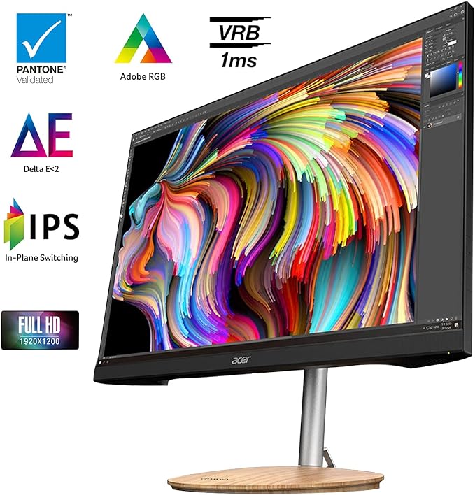 acer ConceptD CM2 Series CM2241W BMIIPRZX 24 16:10 Adaptive-Sync IPS Monitor