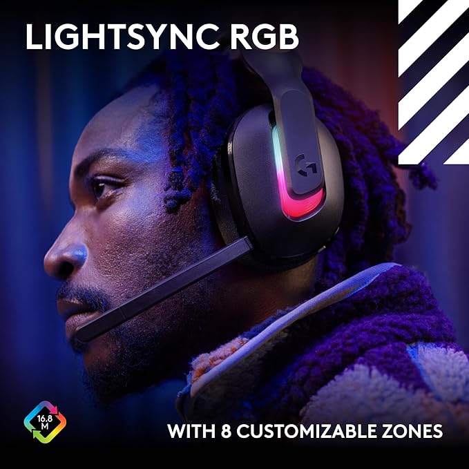Logitech G Astro A20 X Lightspeed Wireless Gaming Headset for PS5 Xbox Nintendo Switch/Switch 2 PC with 2-System PLAYSYNC Audio Bluetooth LIGHTSYNC RGB and 48 kHz Boom Mic - Black