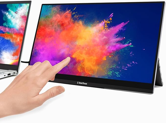 SideTrak Solo Pro 15.8 Touchscreen Portable Monitor for Laptop | FHD LED IPS Dual Display 10-Point Touch USB-C® &amp HDMI Laptop Screen Extender for Mac PC Chrome HDR (Touchscreen)