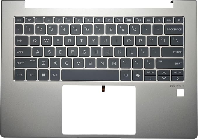 Laptop US Keyboard Compatible for HP ProBook 445 G11 440 G11 Zhan 66 14 G7 HSN-Q39C Backlit Silver Palmrest Upper Cover Case N99341-001 N98209-001 4BX8VTATPA0