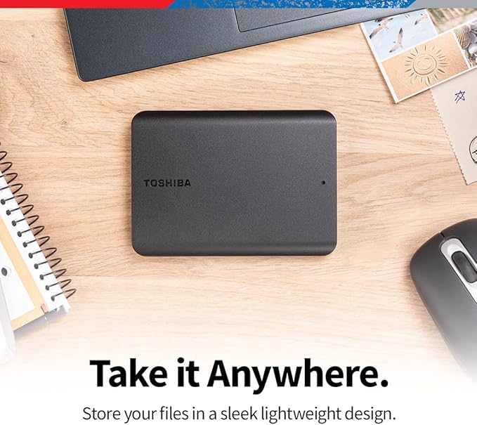 TOSHIBA Canvio Basics 2TB Portable External Hard Drive USB 3.0Black - HDTB520XK3AA(Pack of 5)