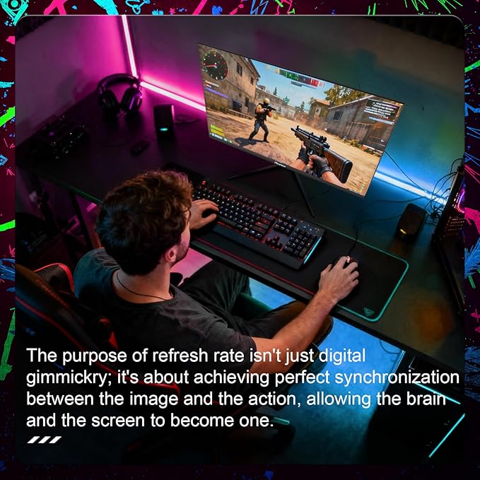 27inch Gaming Computer Monitor2K(QHD 2560x1440) 300Hz Monitor Fast IPS 1ms Response Time FreeSync&ampG-Sync Anti-Blue Light Ultra Slim 100% sRGB DP*2 &amp HDMI*2 Ports VESA Mount(G27X Ultra)