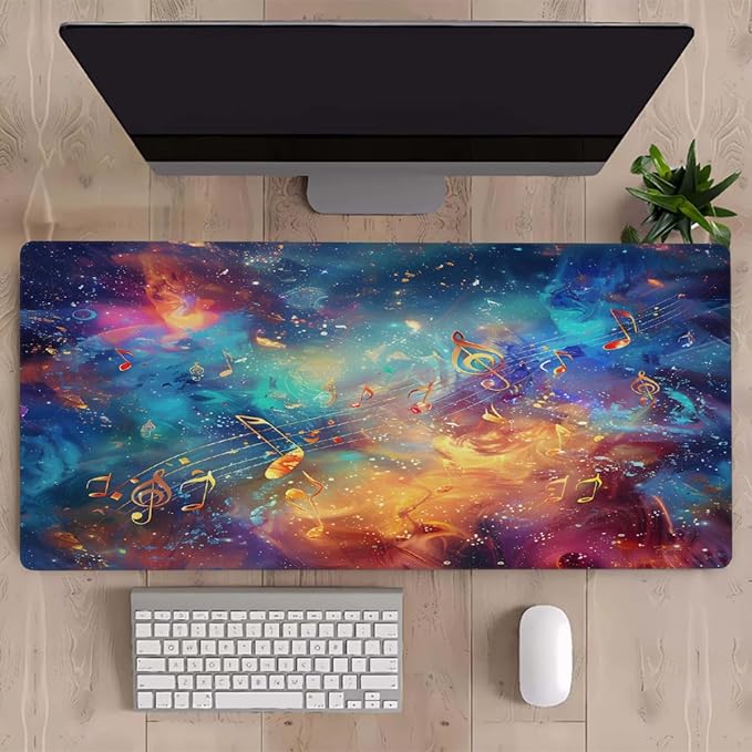 Abstract Galaxy Color Large Mouse Pad Gaming Mousepad Desk Mat for Desktop Computer Keyboard Waterproof Mouse Mat Desk Pad with Non-Slip Base for Game School Office Home 35.4 x 15.7