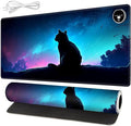 Warm Desk PadHeated Desk Pad Mouse Mat Gamingwith 3 Heating Levels &amp 3 Hours Auto Shut-OffLeather 31.5 x 13 Foot Warmer Keyboard Office MatCute Cat Galaxy