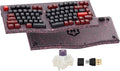 Hexgears F2 - Aluminum Custom Mechanical Keyboard Split Alice 83 Key Layout Ergonomic Keyboard Hot Swappable Creamy Linear Switch BT5.0/2.4GHz/USB-C RGB Backlit for Win/Mac (Burgundy)