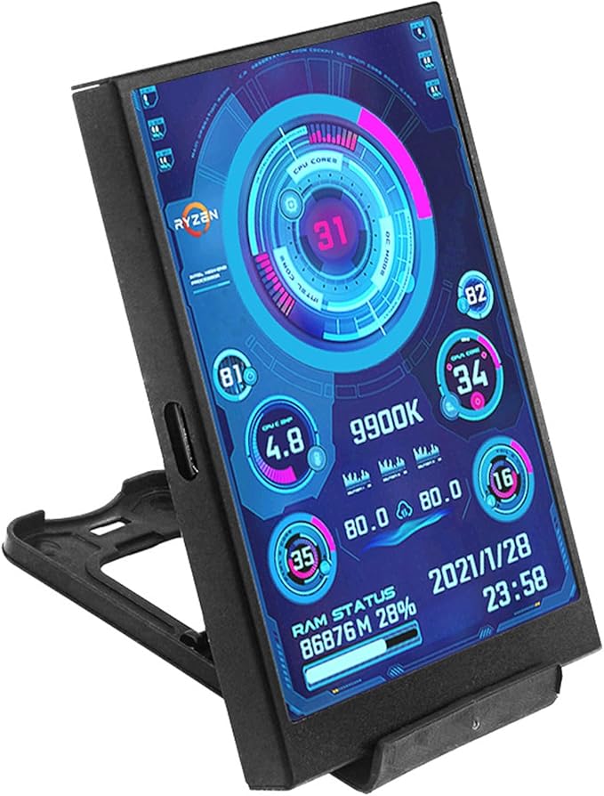 Portable 3.5inch Extended Monitor Secondary Screen Display Screen USB Full View Computer Accessories CPU Temperature