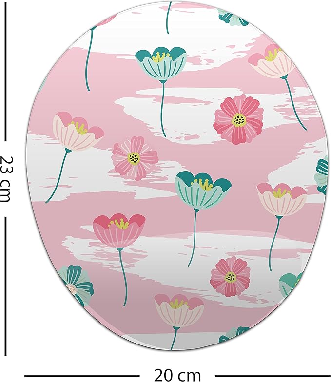 Ergonomic Mouse Pad with Wrist Rest Digital Printed Mouse Mat for Tendon Sheath Problems Non-Slip Base for Office and Home Size: 20 x 23 cm