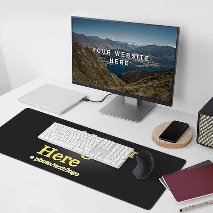 Custom Mouse Pad Personalized Mouse Pad with Your Photo Design Non-Slip Waterproof Customized Desk Pad Suitable for Office Gaming(35.5L x 16W inches)