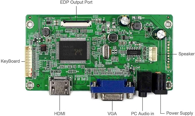 VSDISPLAY 15.6 IPS LCD Screen 15.6 inch 1920X1080 B156HAN01.2 with VGA LCD Controller Board Driver Board