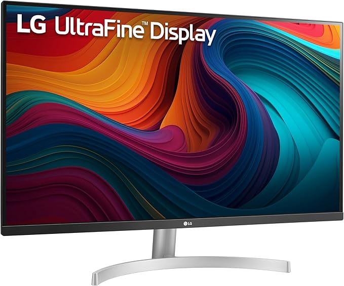 LG 32UN500-W Monitor 32 Ultrafine (3840 x 2160) Display AMD FreeSync DCI-P3 90% Color Gamut HDR10 Built-in Speakers 3-Side Virtually Borderless Design - Silver/White