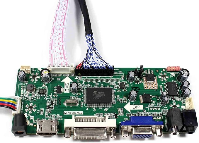 VSDISPLAY VGA DVI Audio LCD Driver Board for 21.5 23 M215HW01 LM230WF1 1920x1080 4CCFL LCD Panel