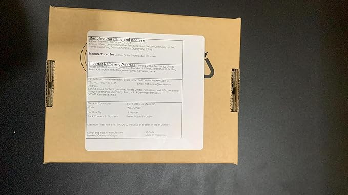 Lenovo 7XB7A00069 Think System 2.5 2.4TB 10K SAS 12Gb Hot Swap 512E Hard Drive