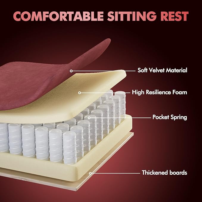 Soontrans Ergonomic Velvet Fabric Gaming Chair with Footrest Comfortable Video Gamer Chair for Adult Reclining Ergonomic Office Computer Desk Game Chairs with Massage Lumbar CushionHeadrest