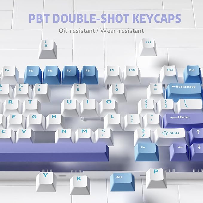 RK ROYAL KLUDGE R75 Mechanical Keyboard Wired with Volume Knob 75% Custom Gaming Keyboard Gasket Mount RGB Backlit with Software Cherry Profile Hot Swappable Silver Switch PBT Keycaps