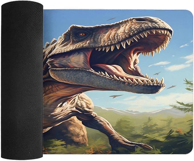 XXL Gaming Mouse Pad Animal Dinosaurs XXL Gaming Mouse Pad Large Desk Mat Protector for Desktop Anti-Slip Rubber Extended Computer Keyboard Mat Writing Pad for Work Office 15.7 * 35.4 inB-400