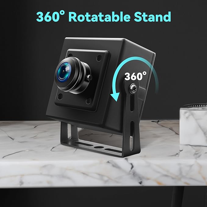5MP USB Camera with 100 Degree No Distortion Lens HD 1080P 30FPS Wide Angle Webcam Mini UVC USB2.0 Camera for Windows MAC OS Android Linux Raspberry PI Jetson Nano