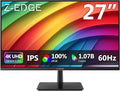 Z-Edge U27P4K 27-inch 4K Monitor IPS Ultra HD 3840x2160 60Hz Refresh Rate PC Monitor Gaming 100% sRGB HDMI x 2 and DP x 2