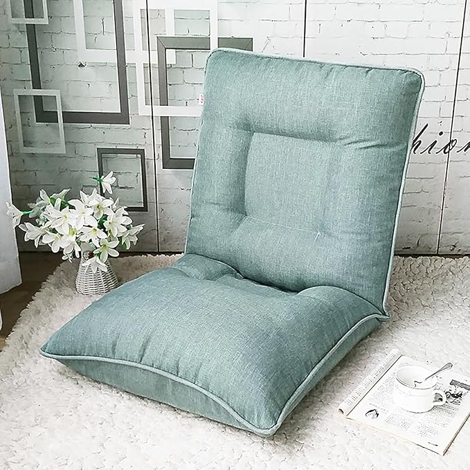 ELEFOCUS Adjustable Floor Sofa Chair - 6 Positions Gaming Chair with Back Support Folding Lazy Chair for Meditation Reading(E)