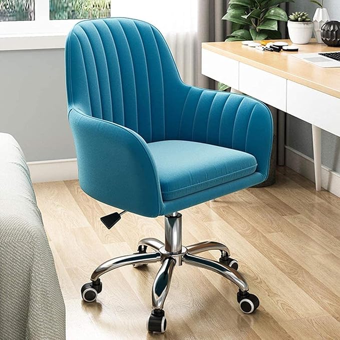 Work Chair Swivel Chair Velvet Upholstered Seat Backrest Lift Game Chair Chair Needed