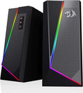Redragon GS520 RGB Desktop Speakers 2.0 Channel PC Computer Stereo Speaker with 6 Colorful LED Modes Enhanced Sound and Easy-Access Volume Control USB Powered w/ 3.5mm Cable