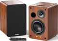 Saiyin Bluetooth Bookshelf Speakers 40W X 2 Powered TV Speakers with 4 Inch Woofer Turntable Speakers with Optical/AUX Input/Subwoofer Line Out for PC and TVs