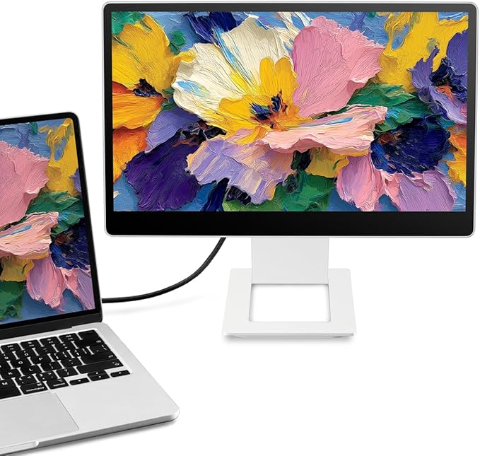 SOTSU SleekView 15.6 Gen 2 Portable Monitor | FHD 1920x1080 | 100% sRGB | 60Hz | 6W | HDMI | USB-C | Magnetic Stand | 70-Degree Tilt Range | Tempered Glass Cover | Phone | Sleek Minimalist Design