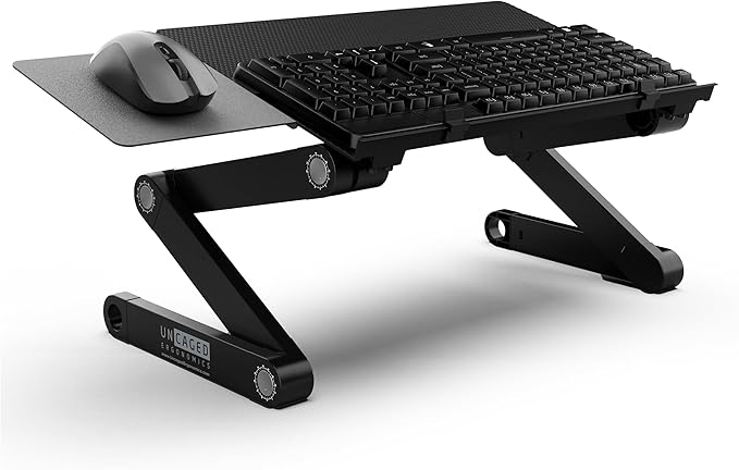 Uncaged Ergonomics WorkEZ Adjustable Computer Keyboard Stand for Desk Keyboard &amp Mouse Riser Ergonomic Portable Stand for Desktop Computer Keypad Riser for Desk