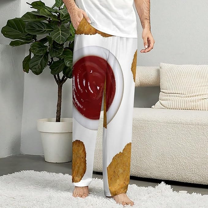 JITUIHOM Fried Chicken Nuggets Unisex Full Length Sleepers Comfortable Casual Wear Suitable for Families And Travel 4XL