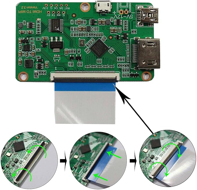 VSDISPLAY 5.5 Inch 1440x2560 LCD Screen 2K LS055R1SX04 with MIPI LCD Controller Board VS-CXMIPI-V1Fit for AR/VR/HMD/3D Printing 5.5'' Replacement Display Panel
