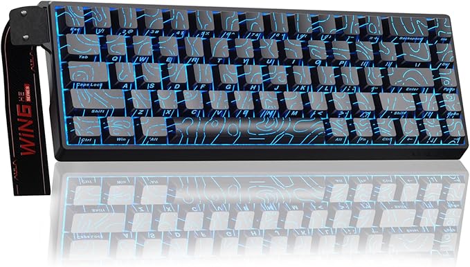 AULA WIN68 HE Mechanical Gaming Keyboard 60% Hall Effect Magnetic Switch Fast Trigger Mode Adjustable Actuation 8000Hz Polling Rate RGB Backlit Small Wired Keyboard for Laptop/PC Gamer