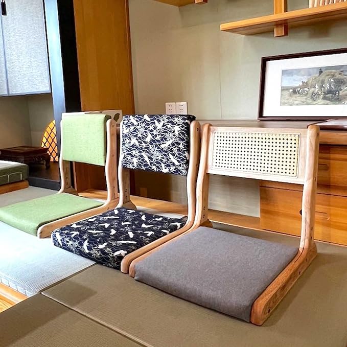 BTZHY Floor Chair Portable Floor Chair Foldable Meditation Floor Chair Living Room Chair Floor Chair Japanese Legless Tatami Chair Sitting Room Meditation Floor Chair