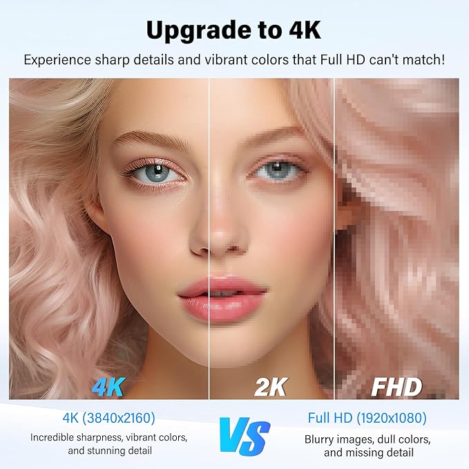 Innoview 23.8” 4K Large Portable Monitor UHD (3840*2160) 100%sRGB IPS Speakers USB-C HDMI Work Home Second Monitor W/180°Adjustable Stand for Laptop Desktop Macbook Phones Tablet PS5/4 Switch