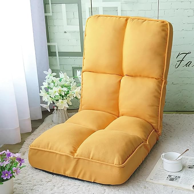 ELEFOCUS Adjustable Folding Sofa Chair 6-Position Lazy Recliner High Back Gaming Reading Lounge Chair for Living Room(IS)