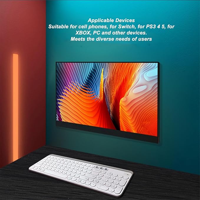 Sanpyl 18 Inch Portable Monitor 2.5K (2560x1600) 16:10 144HZ Dual Speakers Mini 3.5mm Type C Second External Monitor for Laptop Wall Mount Portable Display Screen (US Plug)