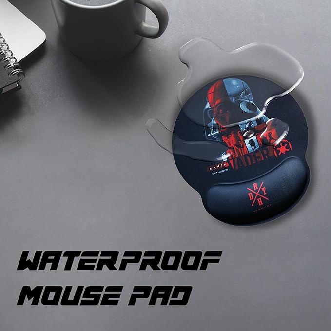 Disney Star Wars Darth Vader Ergonomic Gel Mouse Pad XXL Non-Slip Official Star Wars Merchandise