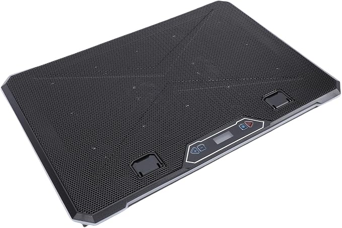 Laptop Cooling Pad RGB 10 Lighting Modes Ergonomic Design 8-Level Height Dual USB Ports for 12-19 Inch Laptops Supports Phone Stand Built from ABS and Aluminum (14 Fans)