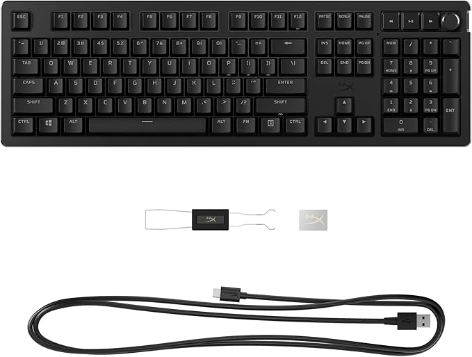 HyperX Alloy Rise – Hot-Swappable Mechanical Gaming Keyboard PC Ambient Light Sensor Gasket Mounted HyperX Linear Switches