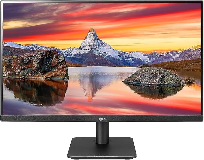 LG FHD (1920 x 1080) 24 Inch Computer Monitor IPS AMD FreeSync 3-Side Borderless Design 75Hz 5ms Reader Mode Smart Energy Saving OnScreen Control HDMI D-Sub 24MP400-B Black