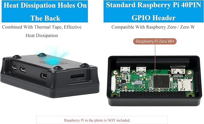 2.13inch Touch e-Paper HAT E-Ink Display 250×122 Pixels Compatible with Raspberry Pi Zero 2 W/Zero 2 WH/Pi Zero W/Pi Zero WH/Pi Zero 5-Point Touch Supports Partial Refresh with ABS Case