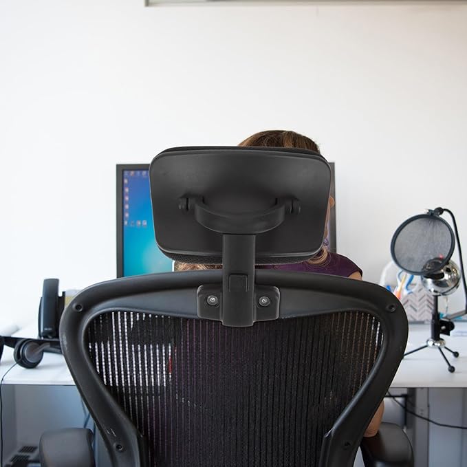 Ciieeo Adjustable Office Chair Neck Support Attachment - Ergonomic Chair Back Headrest Lifter for Enhanced Comfort and Posture Fits Home and Office Chairs 11X8.65 Inches