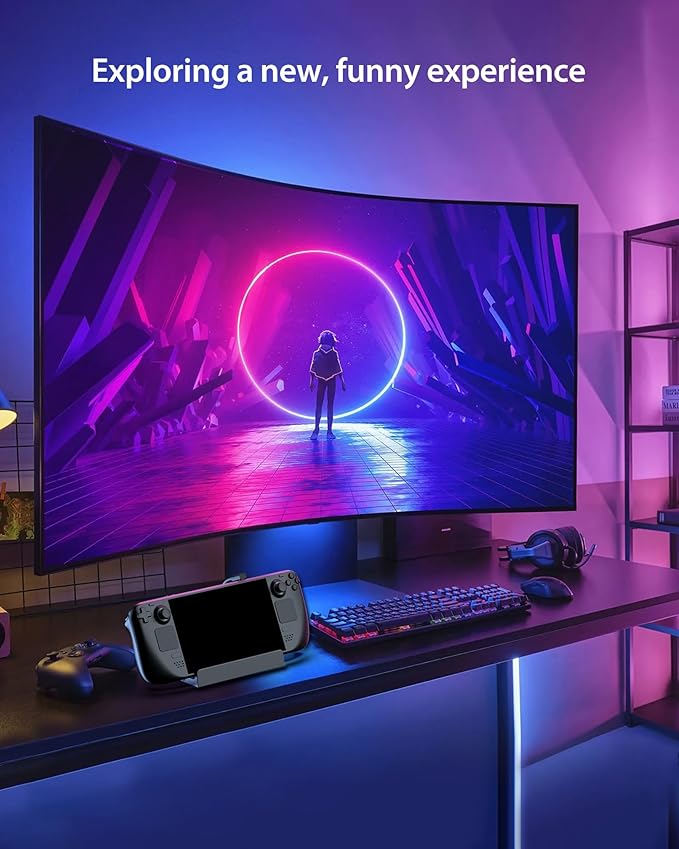 Antank 6-in-1 Docking Station for Steam Deck/ROG Ally Steam Deck Dock with HDMI 2.0 4K@60Hz Gigabit 1000Mbps Ethernet 100W PD Fast Charging and 3 USB-A 3.0 USB-C Port for Valve Steam Deck OLED