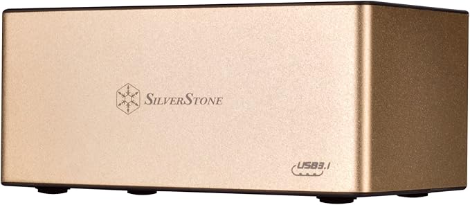 SilverStone Technology External Hard Drive Docking Station Supports One 2.5 or 3.5 Drive RL-TS11G-C