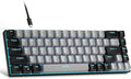 MageGee Portable 60% Mechanical Gaming Keyboard MK-Box LED Backlit Compact 68 Keys Mini Wired Office Keyboard with Blue Switch for Windows Laptop PC Mac - Grey/Black