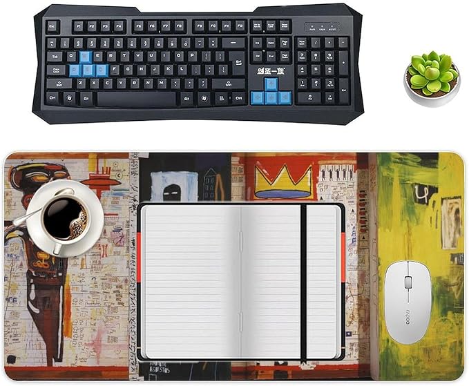 Jean Michel Basquiat Grillo Art Computer Essentials Work Home Office Supplies 30x60cm