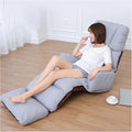 Folding Floor Chair with Back Support Convertible Comfy Chair Game Memory Foam Padded Sleeper Recliner Sofa Chair for Bedroom Gaming WorkingGrey