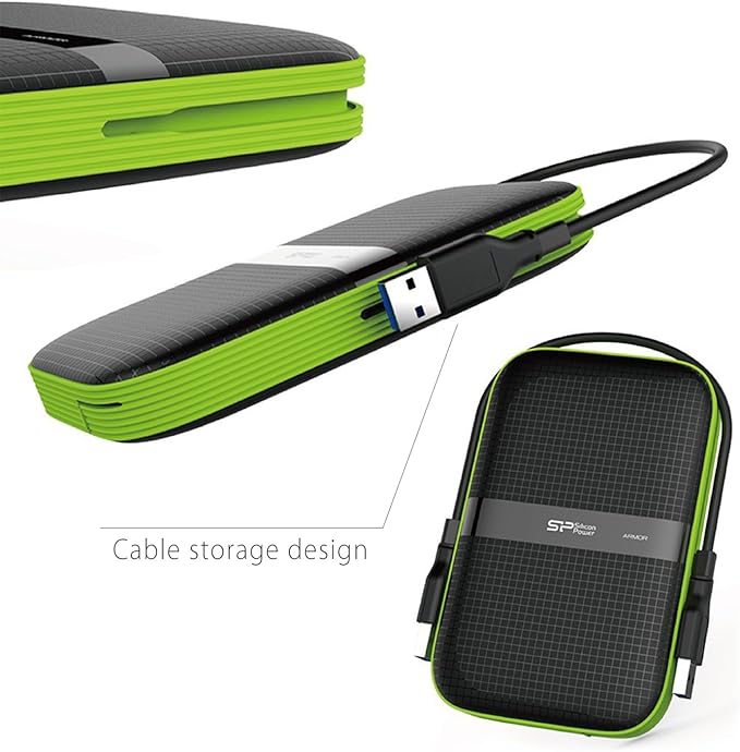 SP Silicon Power 4 TB External Portable Hard Drive Rugged Armor A60 Shockproof Water-Resistant 2.5 Inch USB 3.0 Military Grade Mil-Std-810G &amp IPX4 Black (FBE-SU040TBPHDA60S3KFE)