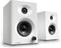 3-Inch Bluetooth 5.3 Computer Speakers for PC Max 60W RMS Rich Stereo Sound with Good Bass &amp Clear Highs Stable Aux/RCA Inputs for Gaming Home Office Studio White Pair